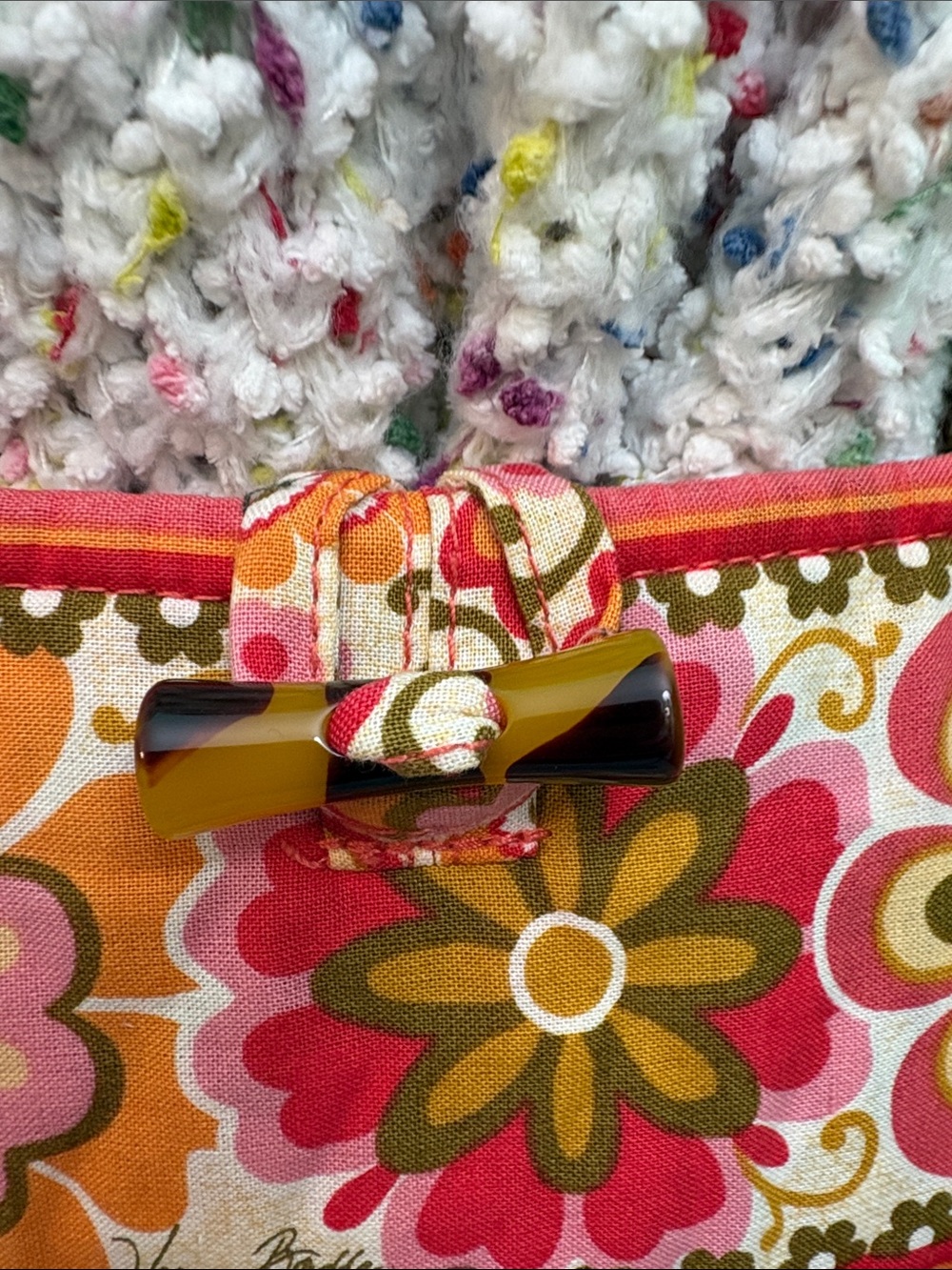 Vera Bradley Retired Folkloric pattern Quilted Floral Tote - Picture 3 of 11